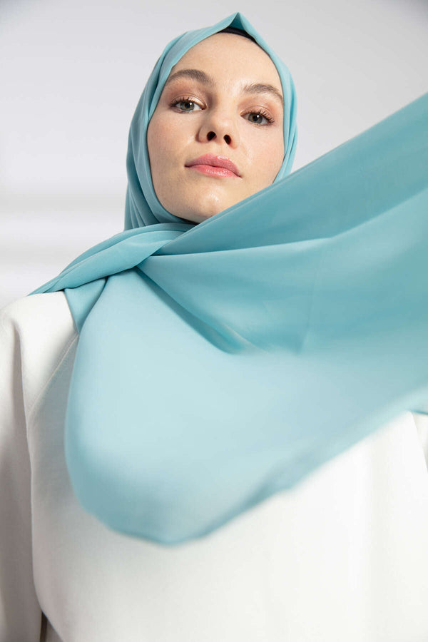 Şifon Şal - Mint Yeşili