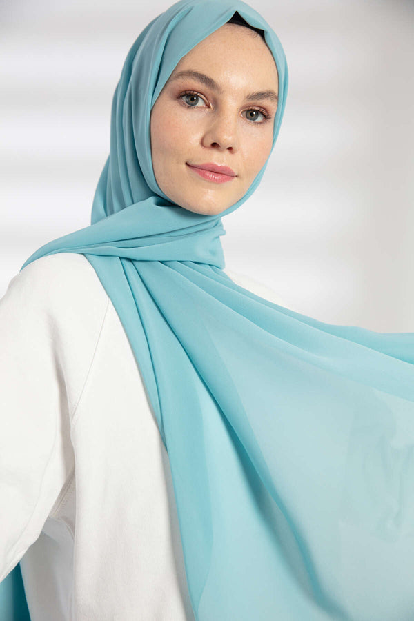 Şifon Şal - Mint Yeşili