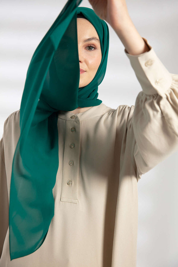 Şifon Şal - Zümrüt Yeşili