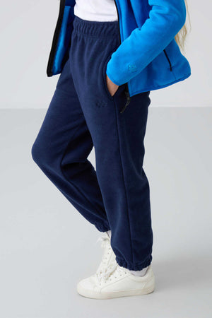 Tommylife Toptan 7-15 Yaş Jogger Standart Kalıp Kız Çocuk Eşofman Alt 75155 İndigo