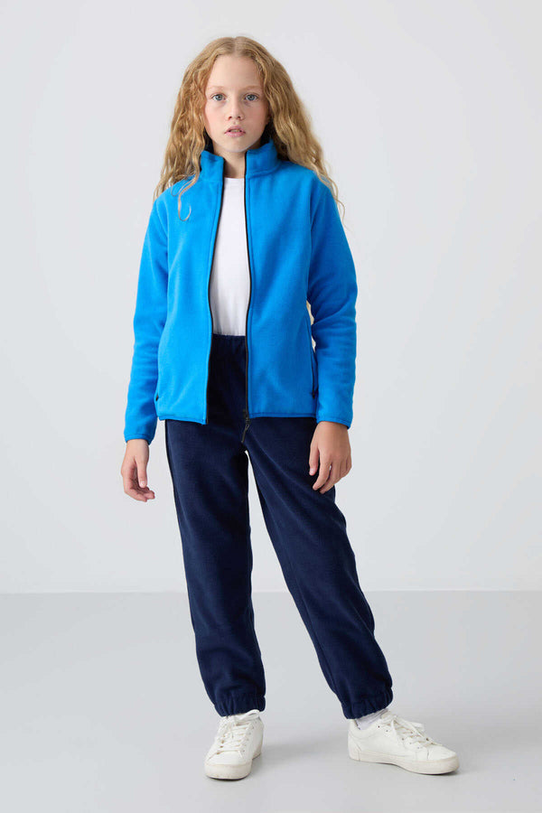 Tommylife Toptan 7-15 Yaş Jogger Standart Kalıp Kız Çocuk Eşofman Alt 75155 İndigo