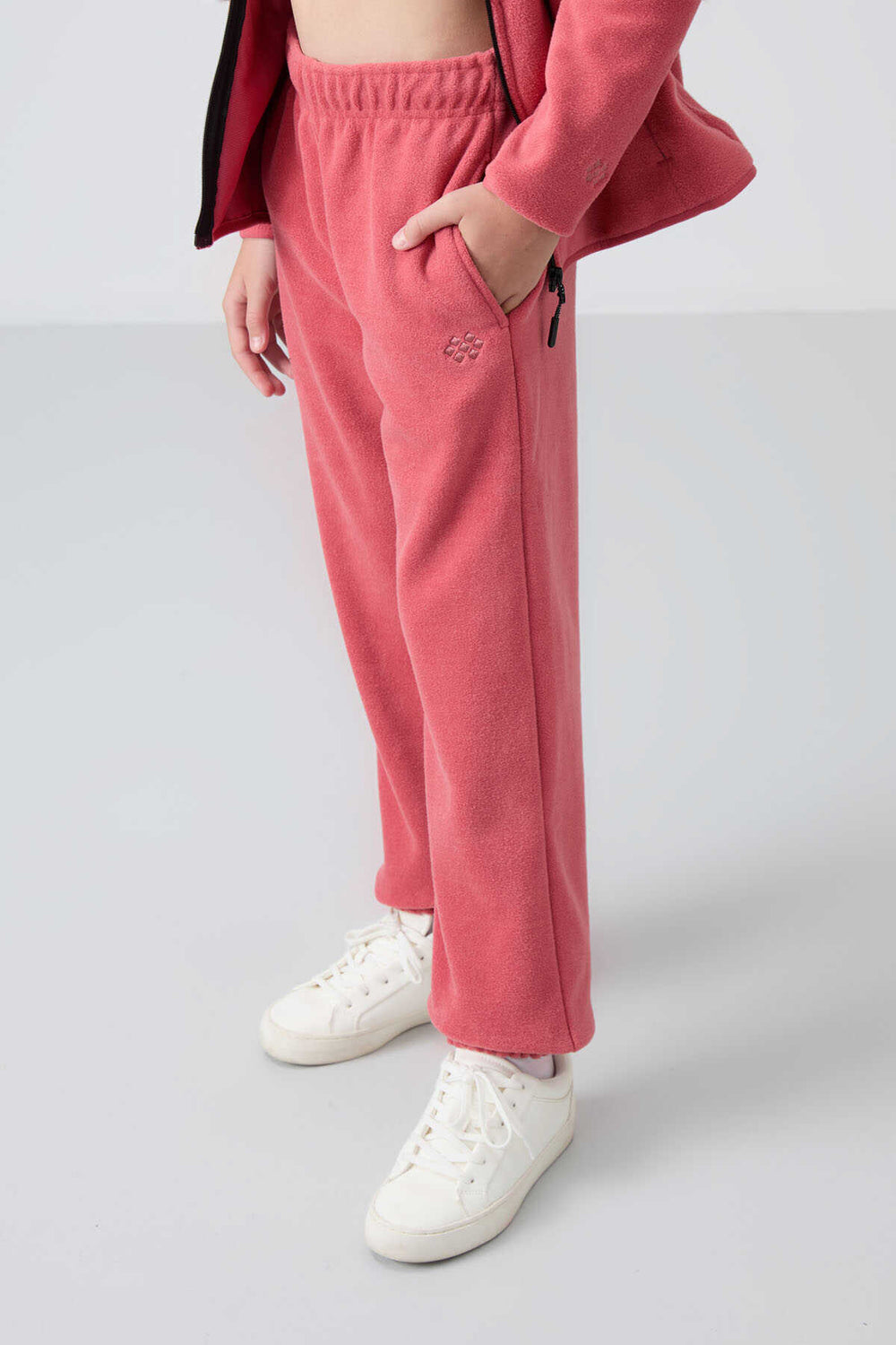 Tommylife Toptan 7-15 Yaş Jogger Standart Kalıp Kız Çocuk Eşofman Alt 75155 Yaban Gülü