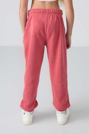 Tommylife Toptan 7-15 Yaş Jogger Standart Kalıp Kız Çocuk Eşofman Alt 75155 Yaban Gülü