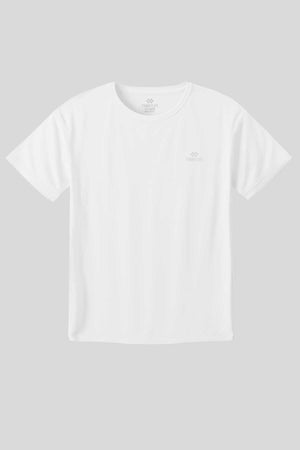 Tommylife Toptan Beyaz O Yaka Basic Battal Büyük Beden Kadın T-Shirt - 97308