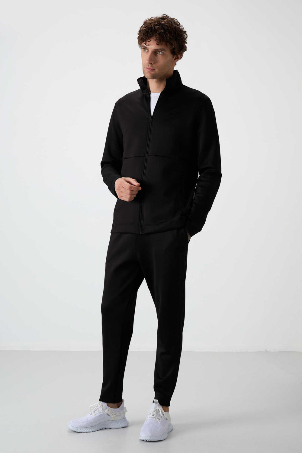 Tommylife Toptan Bran Standart Kalıp Scuba Basic Erkek Eşofman Takım 85199 Siyah