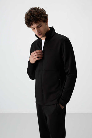 Tommylife Toptan Bran Standart Kalıp Scuba Basic Erkek Eşofman Takım 85199 Siyah