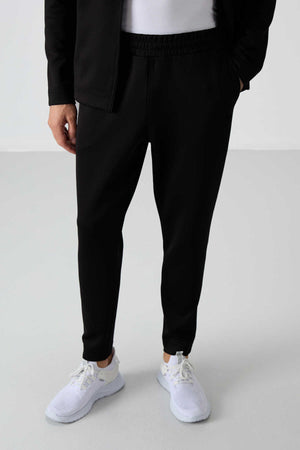 Tommylife Toptan Bran Standart Kalıp Scuba Basic Erkek Eşofman Takım 85199 Siyah