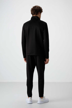Tommylife Toptan Bran Standart Kalıp Scuba Basic Erkek Eşofman Takım 85199 Siyah