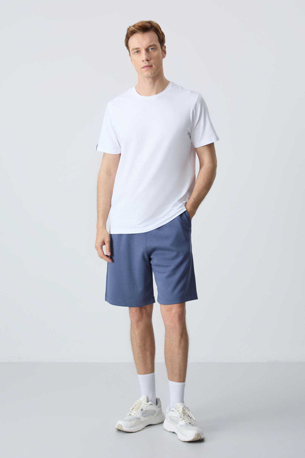 Tommylife Toptan Comfort Fit Basic Erkek Şort 81275 Petrol