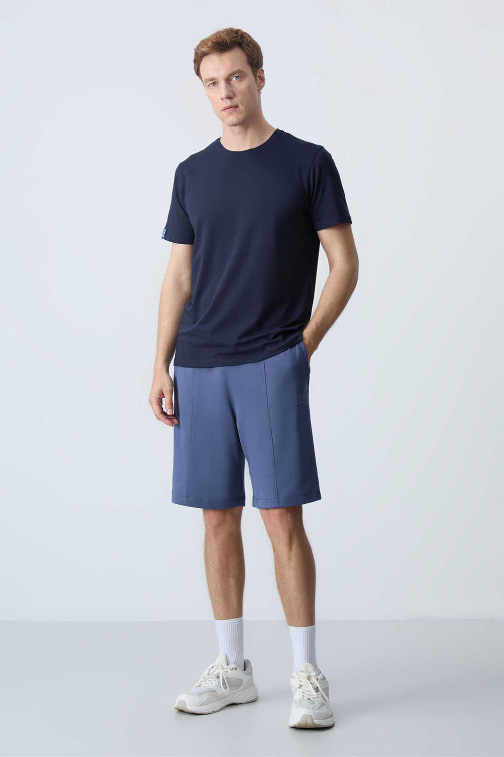 Tommylife Toptan Comfort Fit Basic Erkek Şort 81277 Petrol