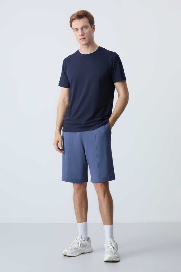 Tommylife Toptan Comfort Fit Basic Erkek Şort 81277 Petrol