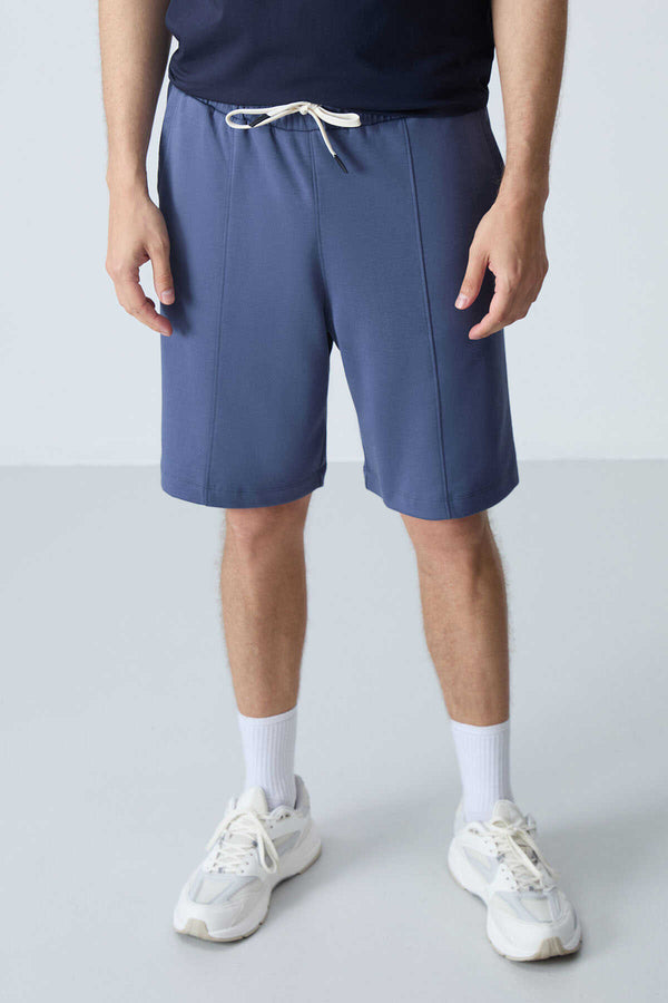 Tommylife Toptan Comfort Fit Basic Erkek Şort 81277 Petrol