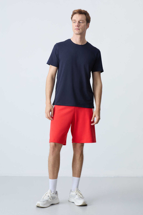 Tommylife Toptan Comfort Fit Basic Erkek Şort 81280 Fiesta