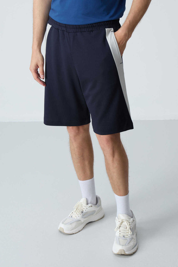 Tommylife Toptan Comfort Fit Basic Erkek Şort 81280 Lacivert