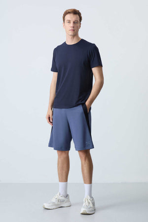Tommylife Toptan Comfort Fit Basic Erkek Şort 81280 Petrol