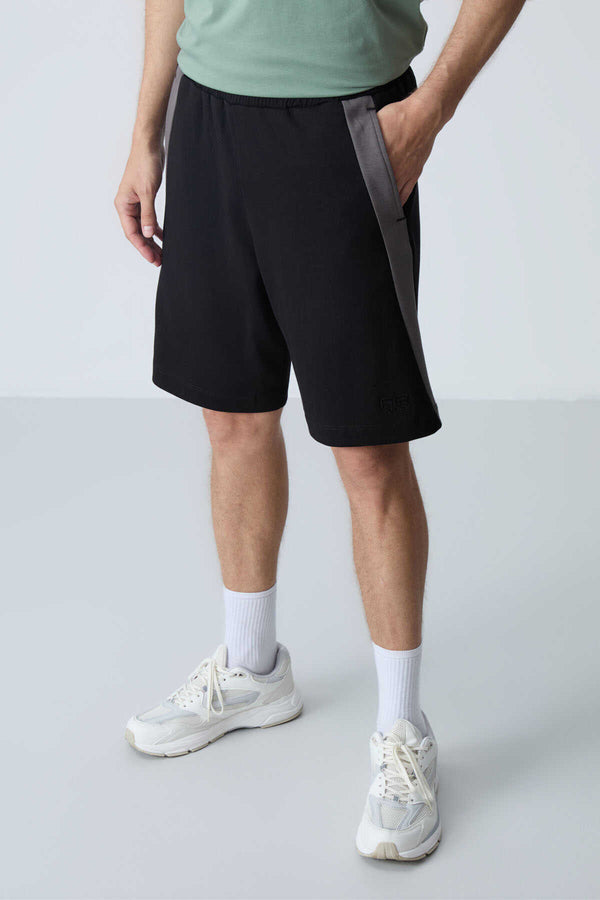 Tommylife Toptan Comfort Fit Basic Erkek Şort 81280 Siyah