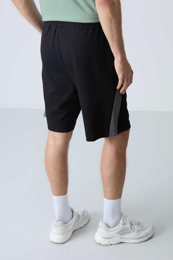 Tommylife Toptan Comfort Fit Basic Erkek Şort 81280 Siyah
