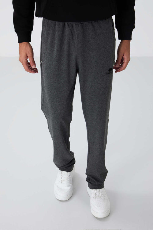Pantaloni de trening Tommylife Wholesale Slim Fit Classic Leg pentru bărbați 84669 Antracit Melange