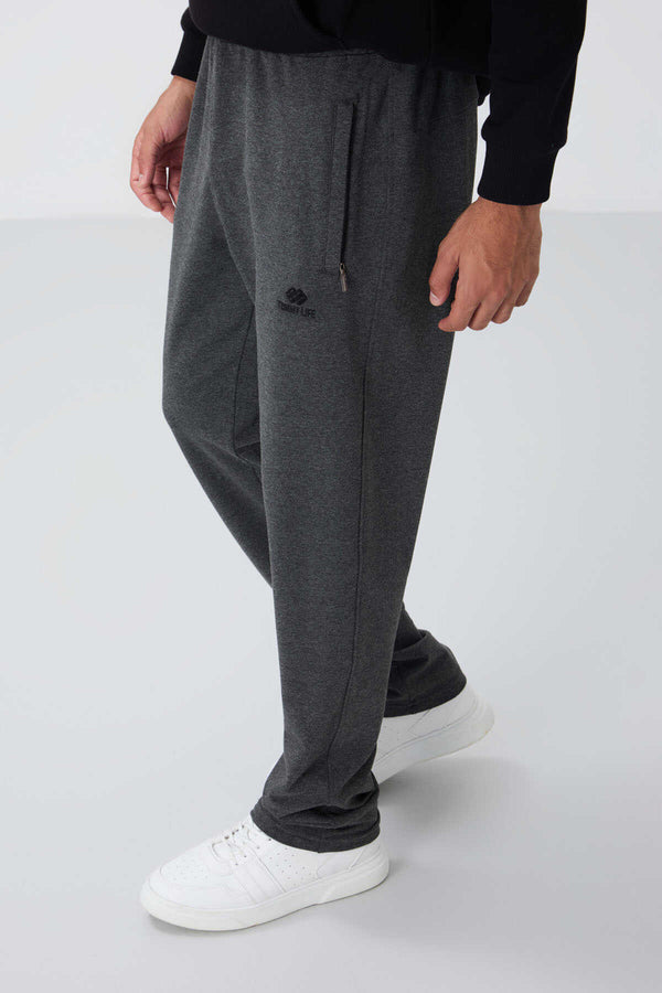 Pantaloni de trening Tommylife Wholesale Slim Fit Classic Leg pentru bărbați 84669 Antracit Melange