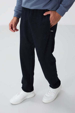 Tommylife Toptan Dar Kalıp Klasik Paça Erkek Eşofman Alt 84669 Lacivert