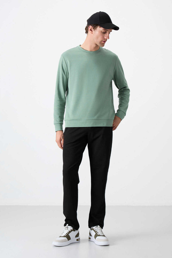 Pantaloni de trening Tommylife Wholesale Slim Fit Classic Leg pentru bărbați 84671 Negri