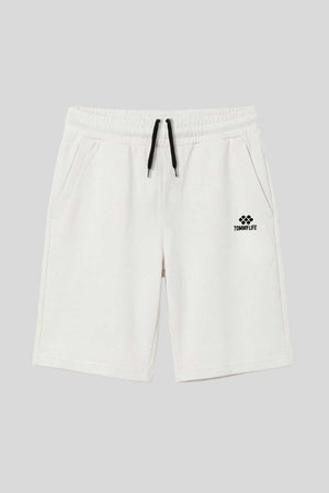 Tommylife Toptan Ekru Bağcıklı Standart Kalıp Basic Erkek Şort - 81212
