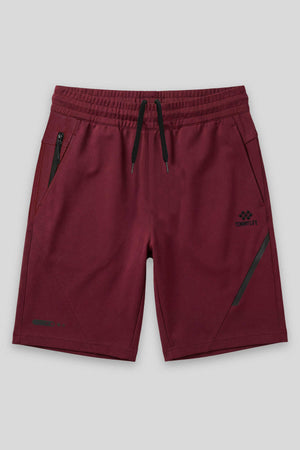 Pantaloni scurți bărbătești cu model violet, Tommylife, cu șnur și buzunare cu fermoar, en-gros - 81229