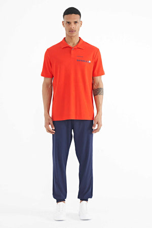 Tommylife Toptan Fiesta Yazı Baskılı Standart Form Polo Yaka Erkek T-Shirt - 88236