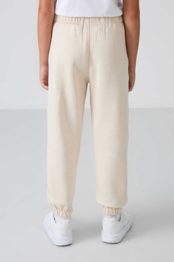 Tommylife Toptan Garson Boy Jogger Standart Kalıp Erkek Çocuk Eşofman Alt 11225 Bej