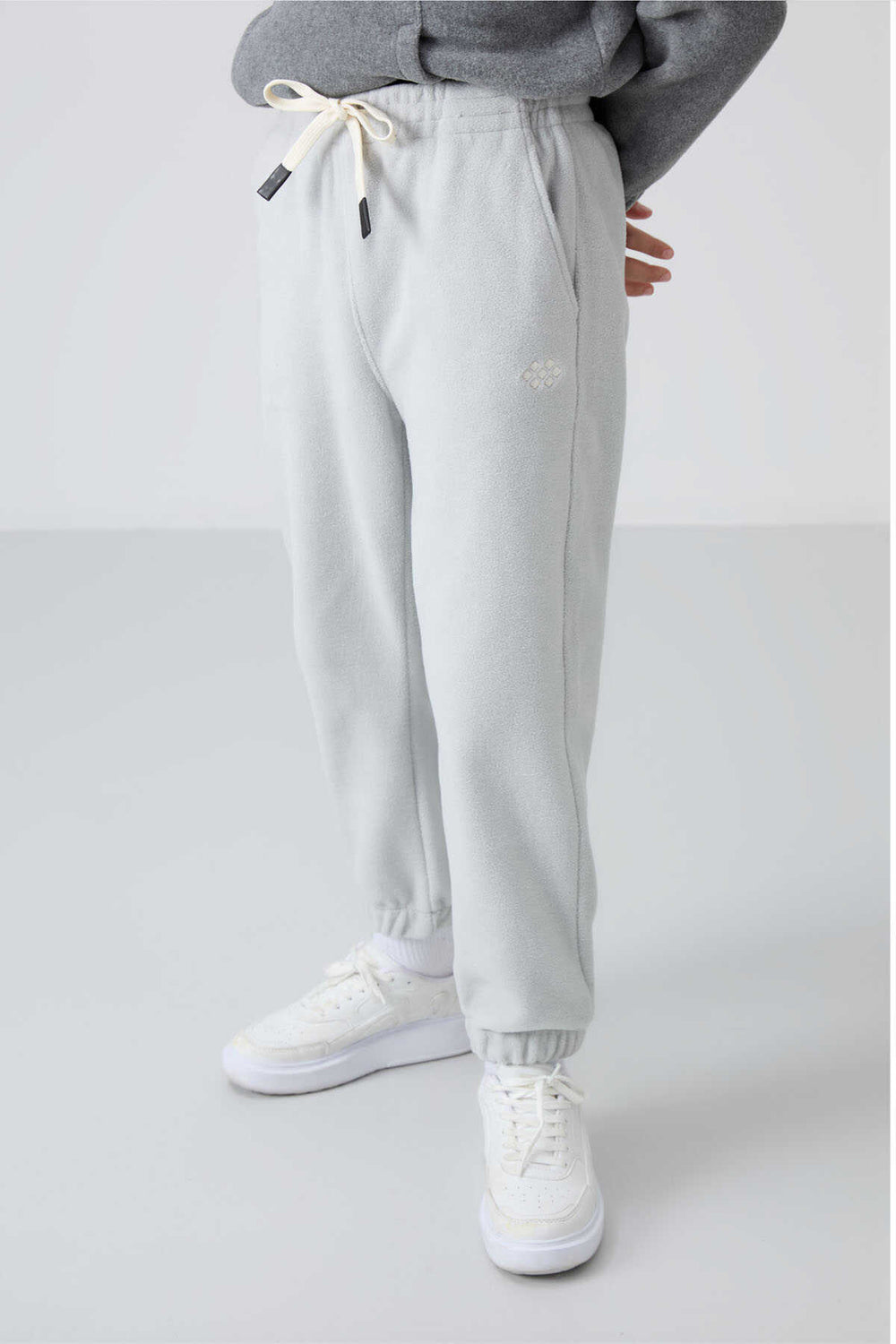 Tommylife Toptan Garson Boy Jogger Standart Kalıp Erkek Çocuk Polar Eşofman Alt 11220 Taş