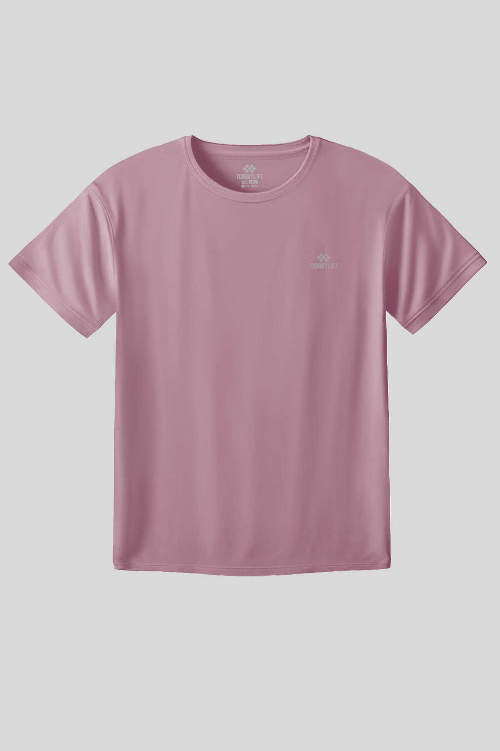 Tommylife Toptan Gül Kurusu O Yaka Basic Battal Büyük Beden Kadın T-Shirt - 97308