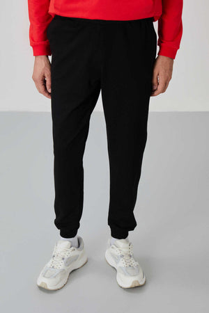 Tommylife Toptan Herbert Standart Kalıp Dik Yaka Erkek Eşofman Takım 85233 Fiesta - Siyah