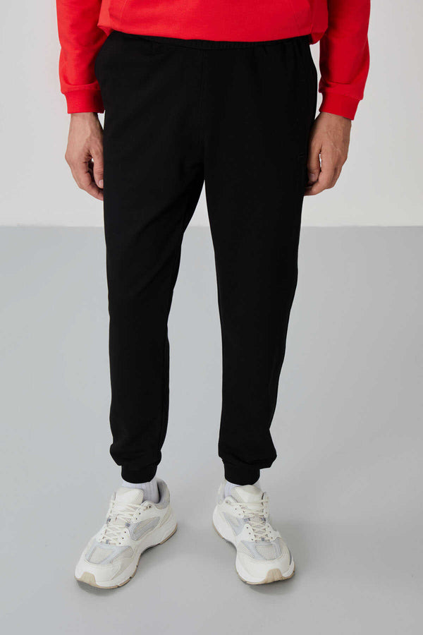 Tommylife Toptan Herbert Standart Kalıp Dik Yaka Erkek Eşofman Takım 85233 Fiesta - Siyah