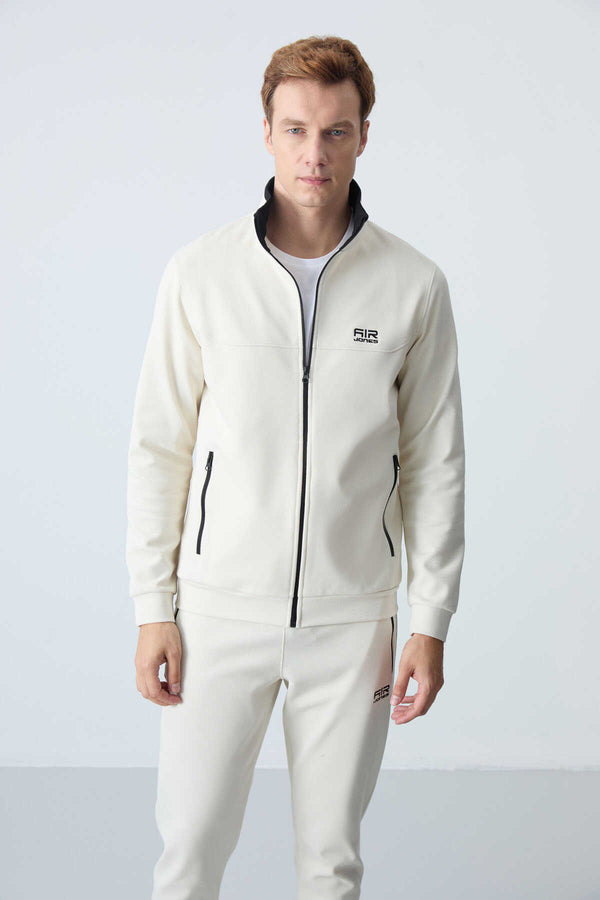 Tommylife Toptan Hugo Rahat Kalıp Jogger Erkek Eşofman Takım 85198 Bej