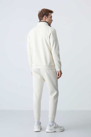 Tommylife Toptan Hugo Rahat Kalıp Jogger Erkek Eşofman Takım 85198 Bej