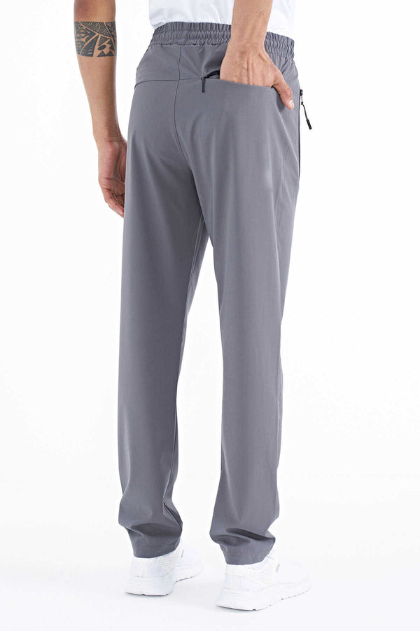 Pantaloni de trening pentru bărbați Tommylife Wholesale Classic Leg Standard Fit cu trei buzunare, 84768 kaki