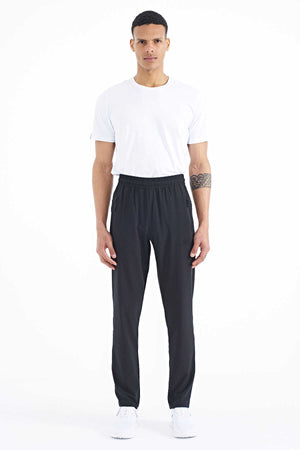 Pantaloni de trening pentru bărbați Tommylife Wholesale Classic Leg Standard Fit cu trei buzunare, 84768, negri