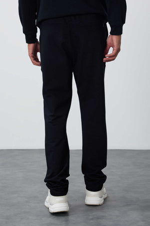 Tommylife Toptan Lacivert Bağcıklı Cepli Standart Kalıp Klasik Paça Erkek Eşofman Alt - 84682