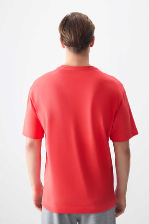 Tommylife Toptan O Yaka Oversize Basic Erkek T-Shirt 88353 Fiesta