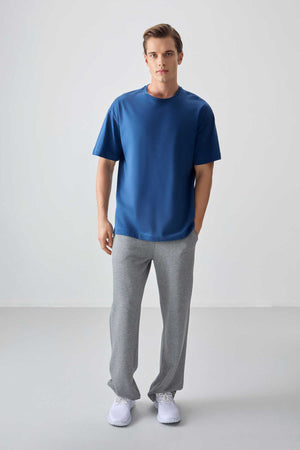 Tommylife Toptan O Yaka Oversize Basic Erkek T-Shirt 88353 Parlament