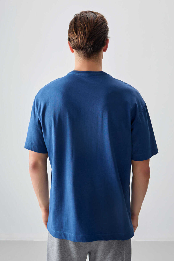 Tommylife Toptan O Yaka Oversize Basic Erkek T-Shirt 88353 Parlament