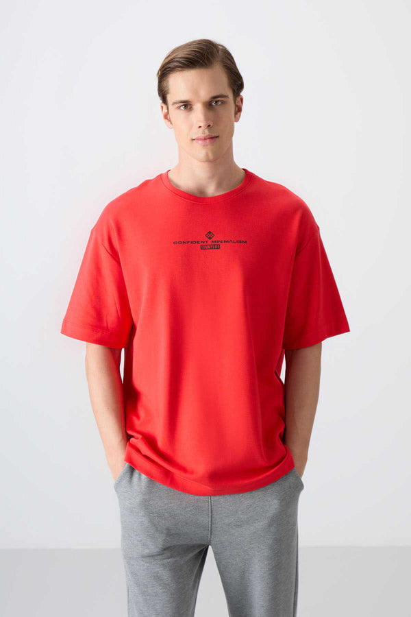 Tommylife Toptan O Yaka Oversize Baskılı Erkek T-Shirt 88321 Fiesta