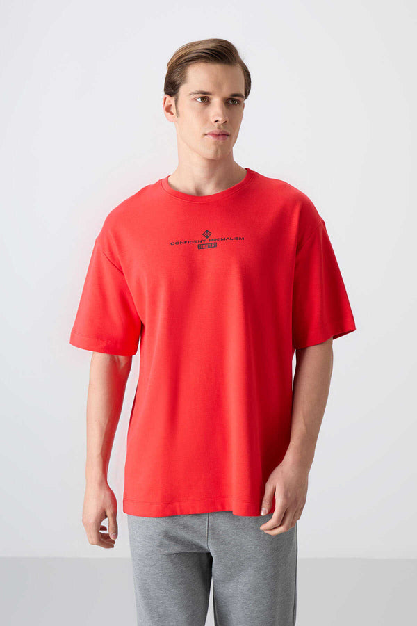Tommylife Toptan O Yaka Oversize Baskılı Erkek T-Shirt 88321 Fiesta