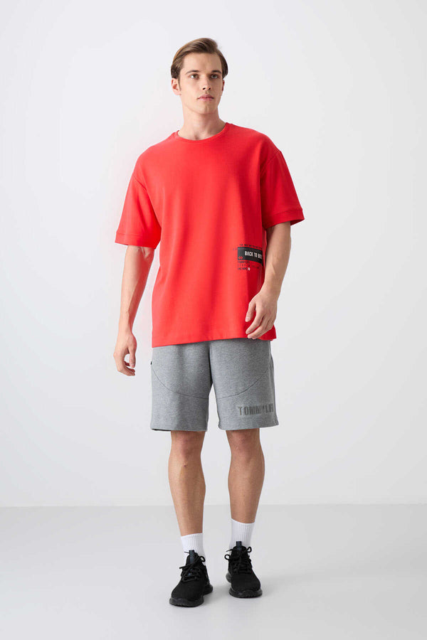 Tommylife Toptan O Yaka Oversize Baskılı Erkek T-Shirt 88322 Fiesta