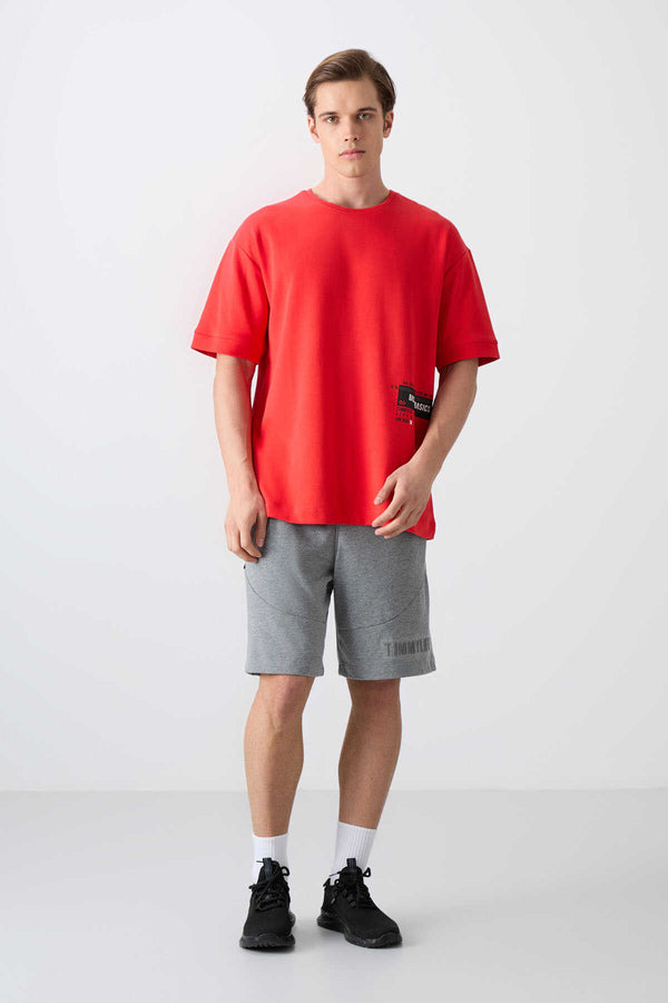 Tommylife Toptan O Yaka Oversize Baskılı Erkek T-Shirt 88322 Fiesta