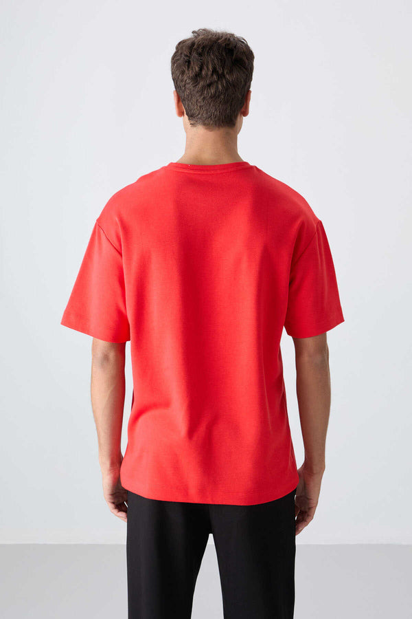 Tommylife Toptan O Yaka Oversize Baskılı Erkek T-Shirt 88325 Fiesta