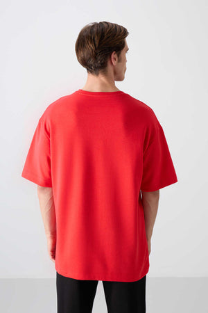 Tommylife Toptan O Yaka Oversize Baskılı Erkek T-Shirt 88326 Fiesta