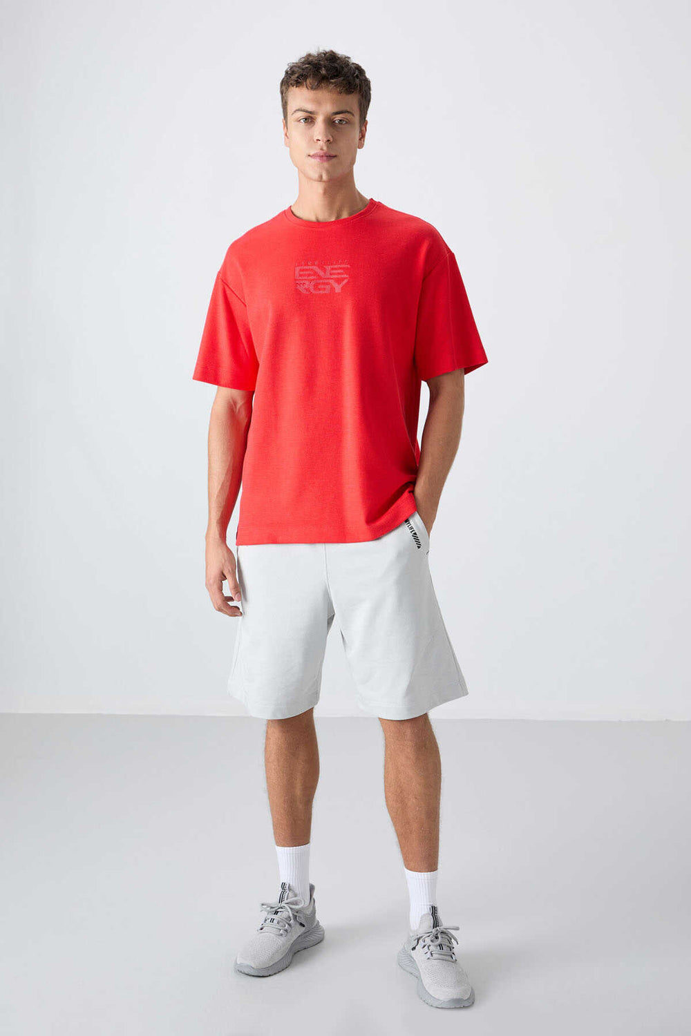 Tommylife Toptan O Yaka Oversize Baskılı Erkek T-Shirt 88336 Fiesta