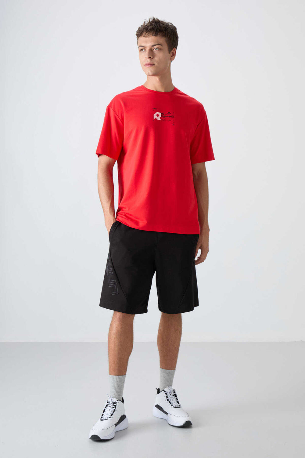 Tommylife Toptan O Yaka Oversize Baskılı Erkek T-Shirt 88350 Fiesta