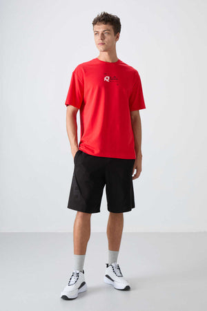 Tommylife Toptan O Yaka Oversize Baskılı Erkek T-Shirt 88350 Fiesta